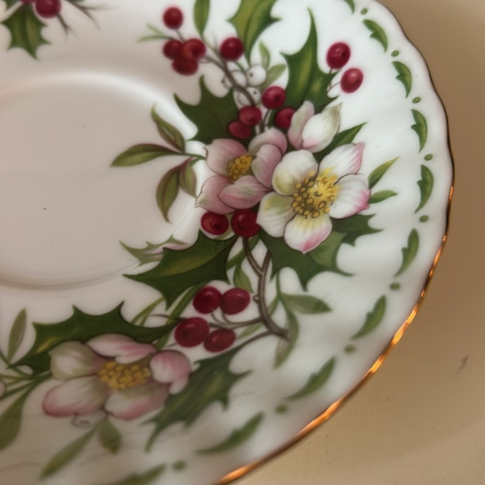 Royal Albert December Bone China Tea Cup & Saucer - Picture 8 of 11